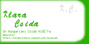 klara csida business card